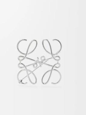 Loewe Analog logo Statement Brooch - silver preloved